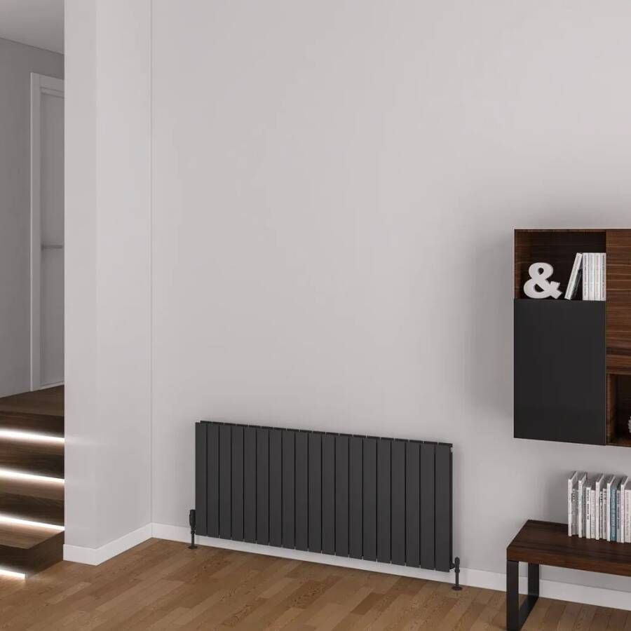 Eastbrook Addington type 20 radiator 140x60cm aluminium 2101W antraciet mat