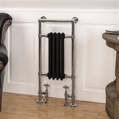 Eastbrook Avon radiator 45x95cm 450W chroom zwart mat
