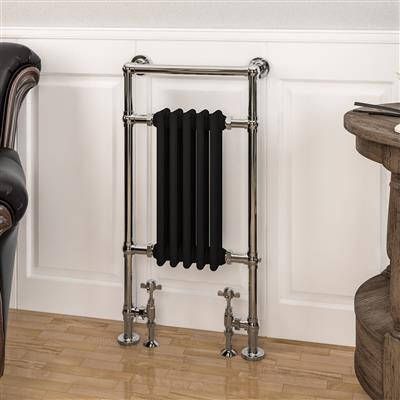 Eastbrook Avon radiator 50x95cm 530W chroom zwart mat