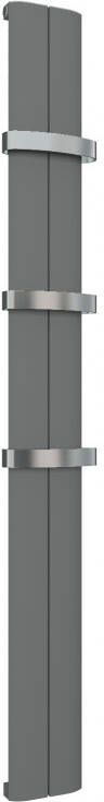 Eastbrook Berlini verticale aluminium radiator 120x18 5cm Antraciet 421 watt