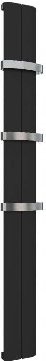 Eastbrook Berlini verticale aluminium radiator 120x18 5cm Mat zwart 421 watt