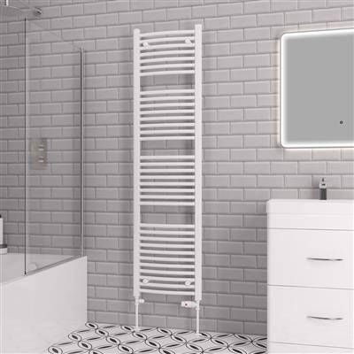 Eastbrook Biava gebogen handdoekradiator 45x170cm 849W wit glans