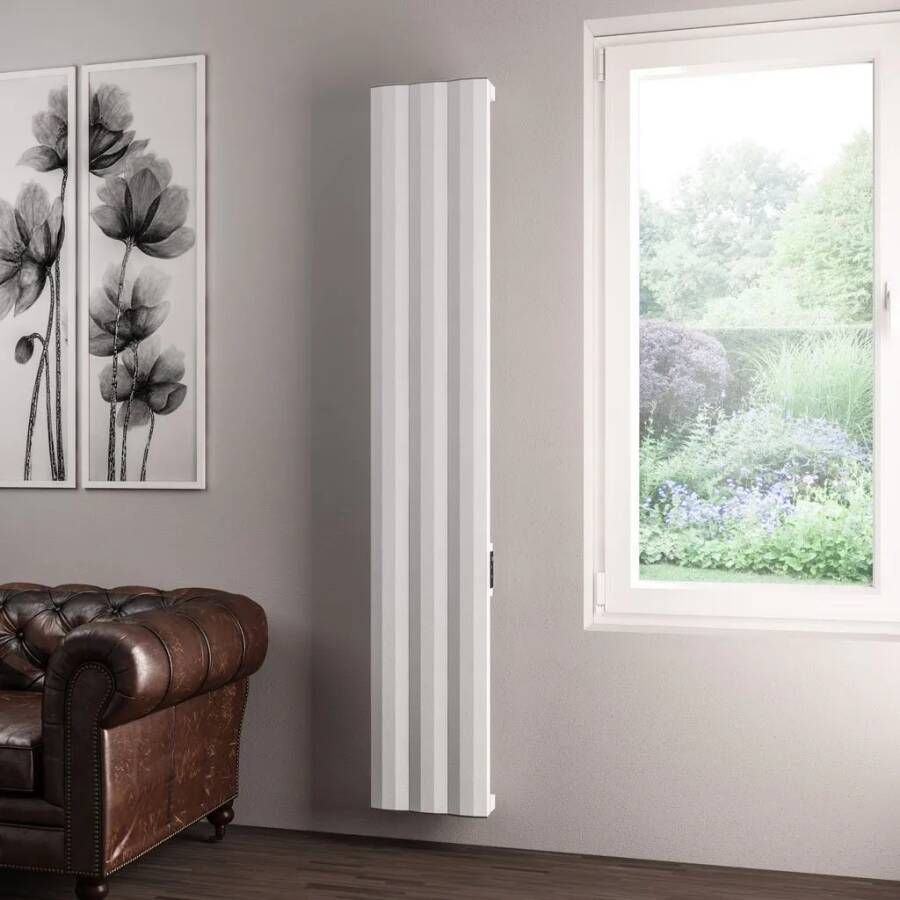 Eastbrook Derwent elektrische paneelradiator 30x180cm 600W wit mat