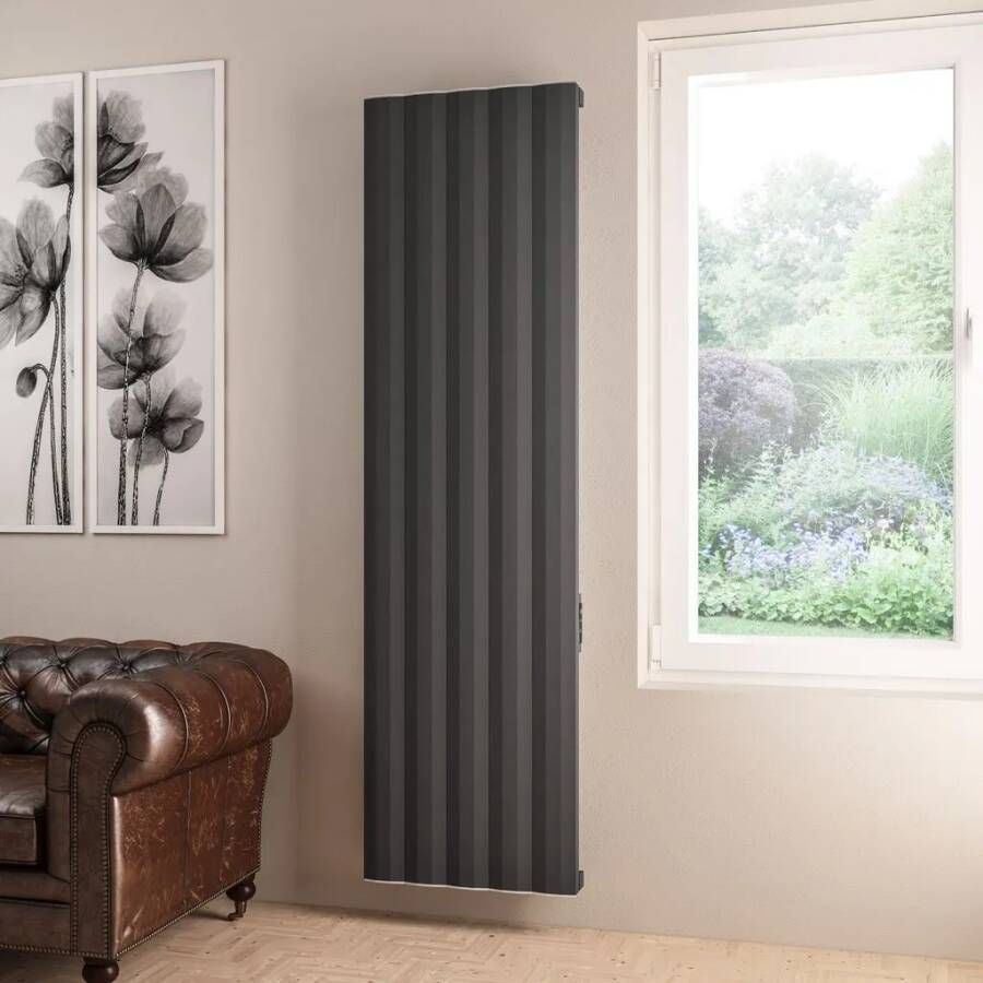 Eastbrook Derwent elektrische paneelradiator 50x180cm 1000W antraciet