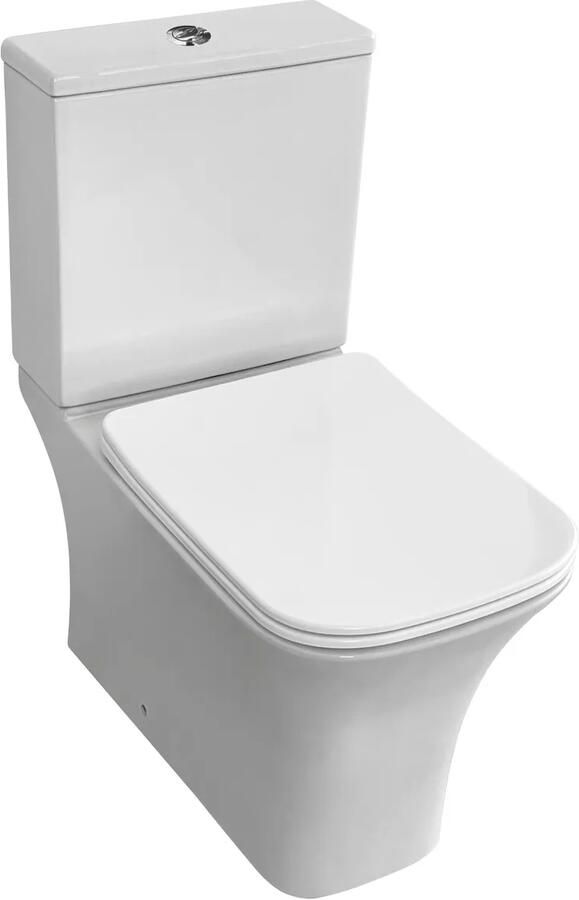 Eastbrook Beddington randloze toiletpot met vortex spoeling back to wall wit glans