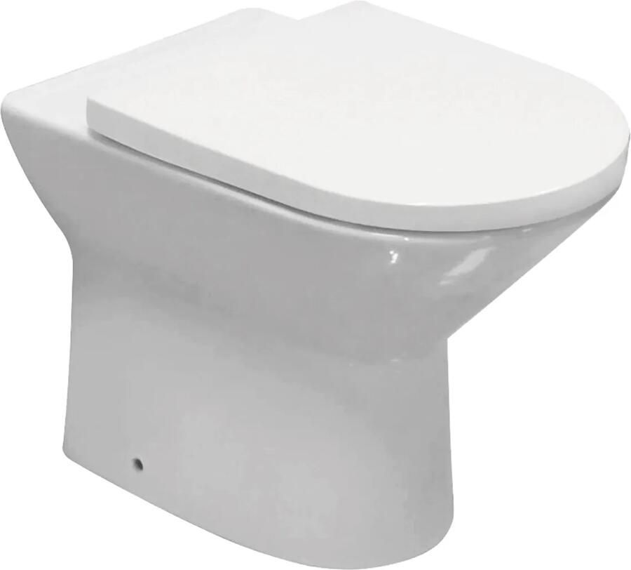 Eastbrook Croxley randloos staand toilet met vortex spoeling wit glans