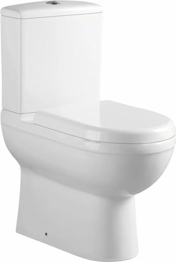 Eastbrook Dura Comfort toiletpot met vortex spoeling back to wall wit glans