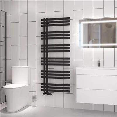 Eastbrook Hurley handdoekradiator 60x150cm 768W zwart mat met thermostaat zwart mat