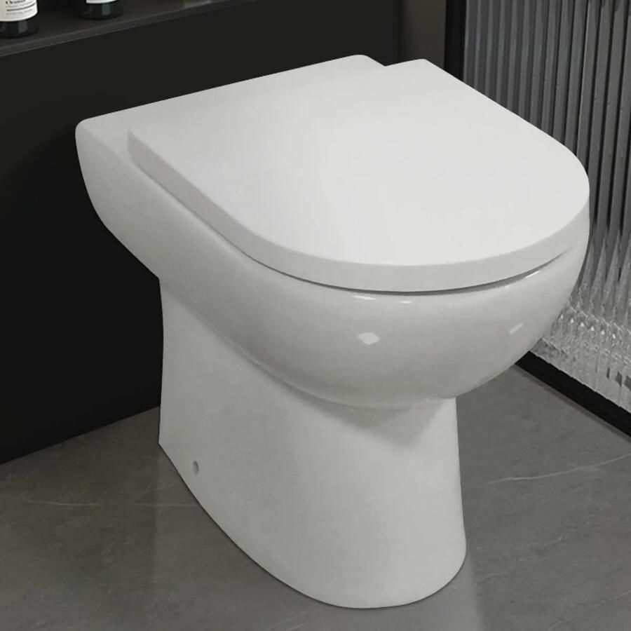 Eastbrook Osterley Comfort staand toilet met vortex spoeling wit glans