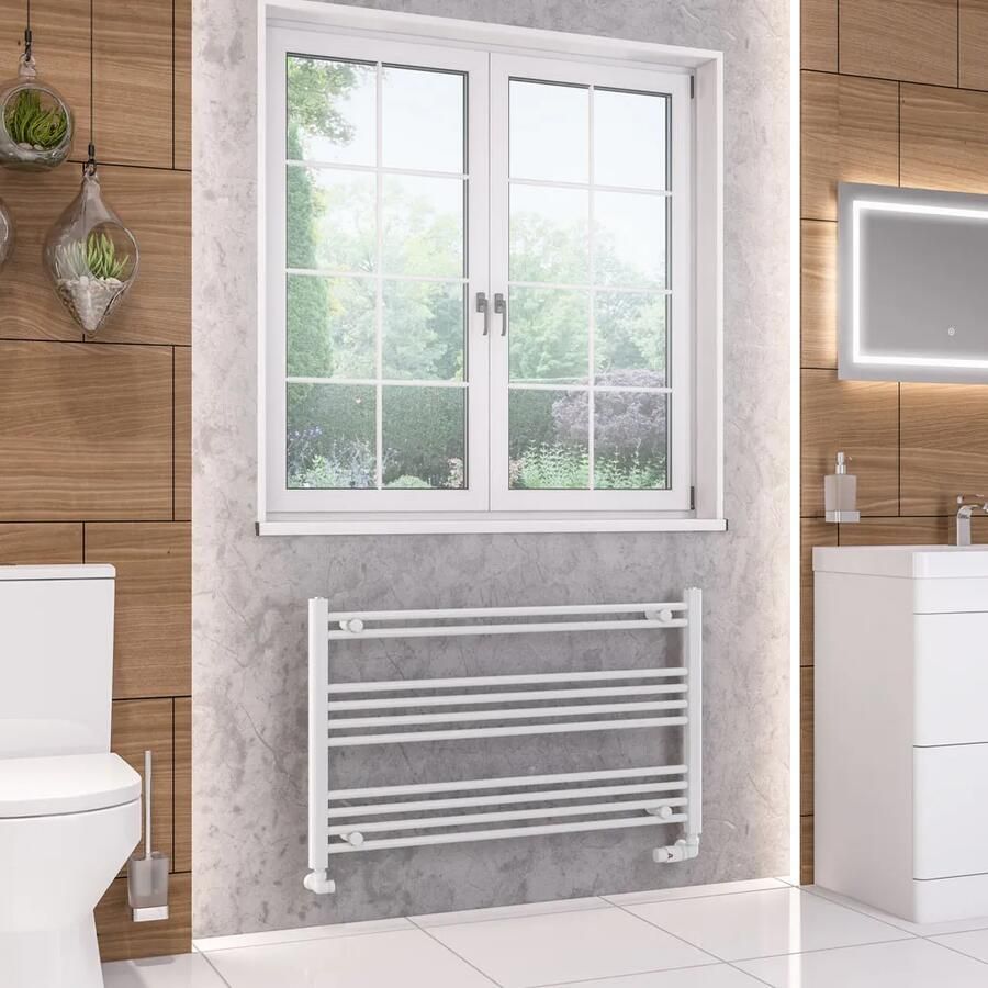 Eastbrook SHOWMODEL: Wendover handdoekradiator 100x60cm 404W wit glans