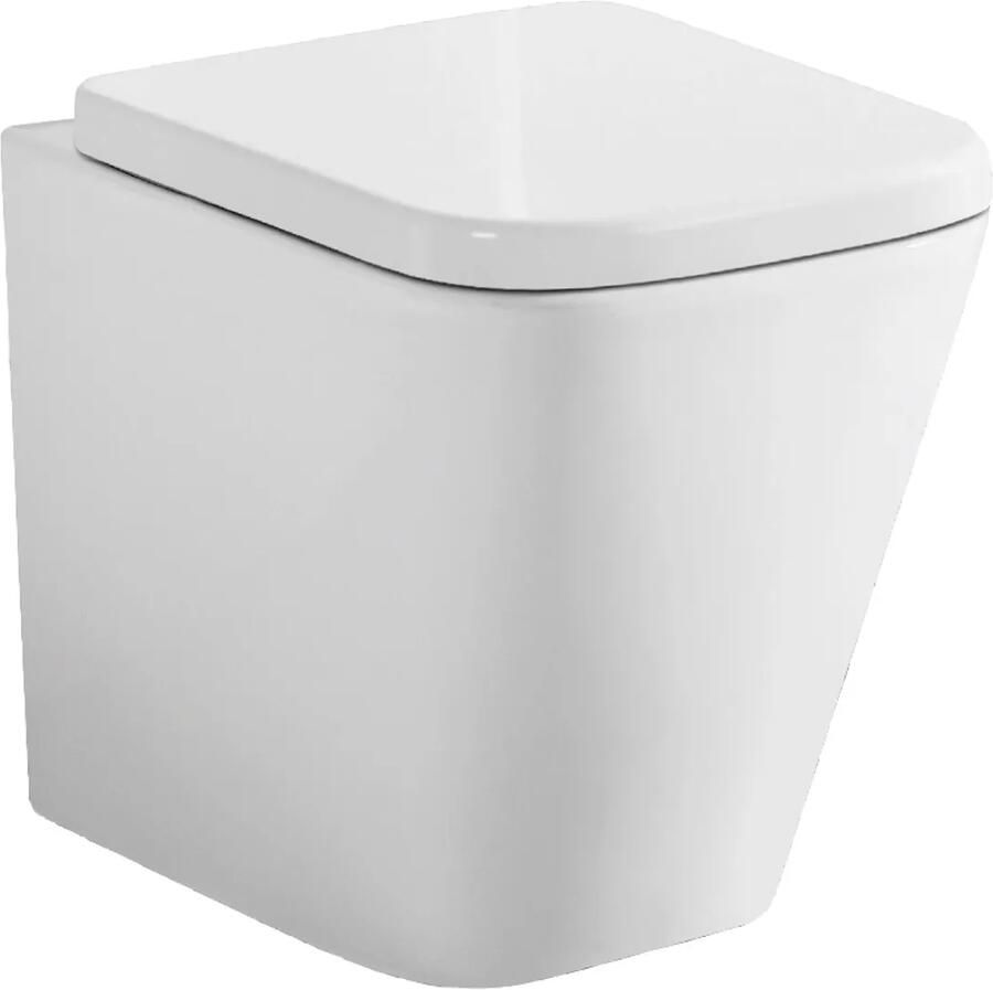 Eastbrook Sudbury randloos staand toilet met vortex spoeling wit glans