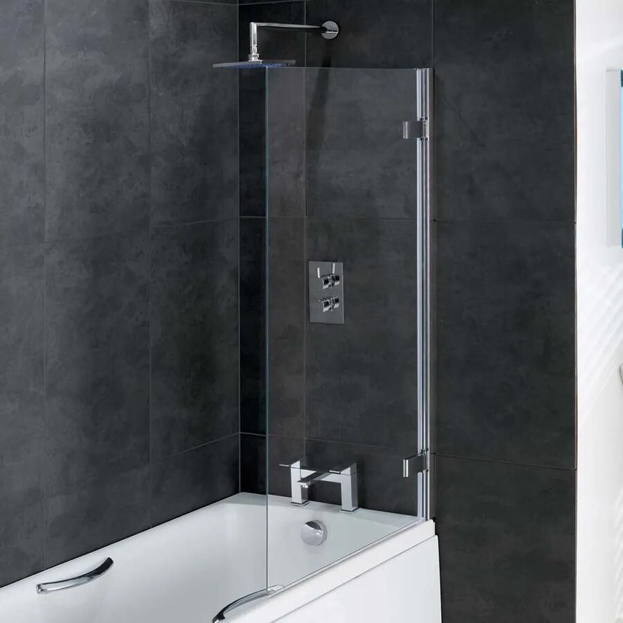 Eastbrook Volente badwand 85x150cm met 6mm veiligheidsglas chroom