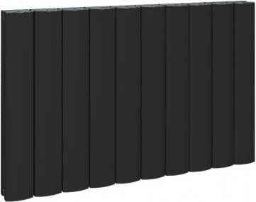 Eastbrook Guardia horizontale aluminium radiator 60x104cm Mat zwart 1790 watt