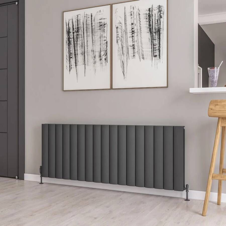 Eastbrook Guardia radiator 161x60cm aluminium 2616W antraciet mat