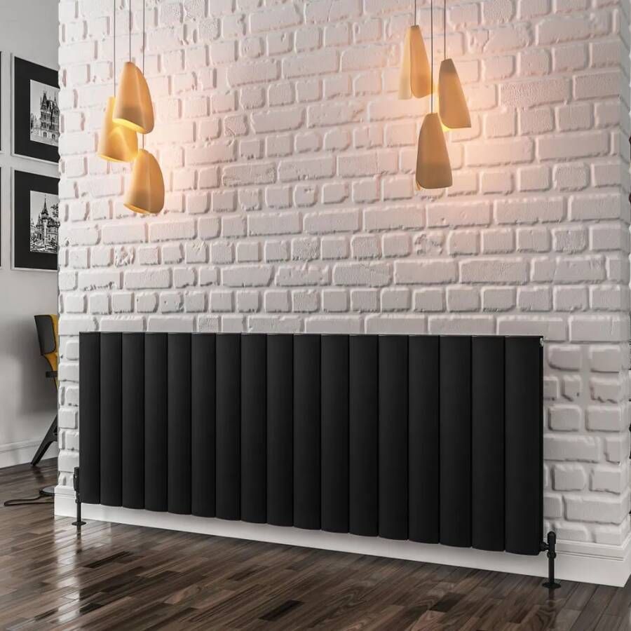 Eastbrook Guardia radiator 161x60cm aluminium 2616W zwart mat
