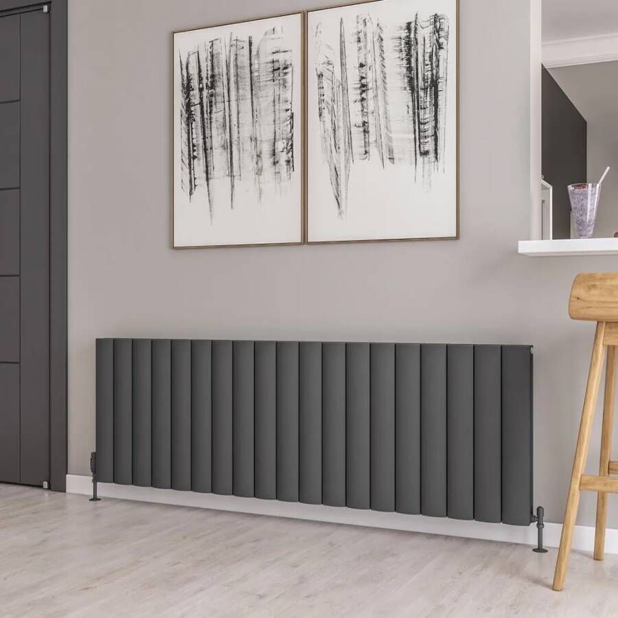 Eastbrook Guardia radiator 180x60cm aluminium 2924W antraciet mat