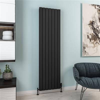 Eastbrook Hadleigh radiator 50x180cm aluminium 1755W zwart mat
