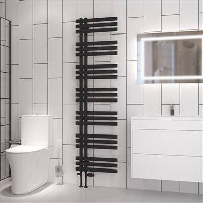 Eastbrook Hurley handdoekradiator 50x180cm 813W zwart mat