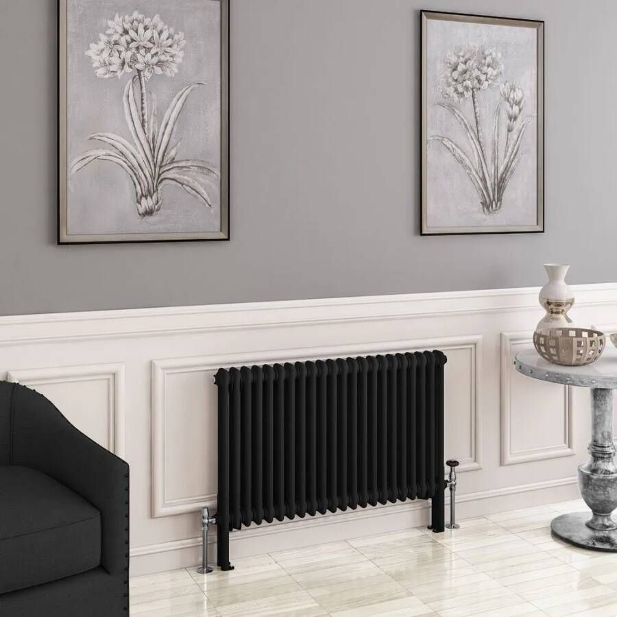 Eastbrook Imperia 2 koloms radiator 100x60cm 1407W zwart mat