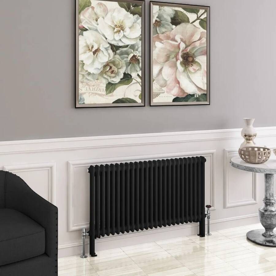 Eastbrook Imperia 2 koloms radiator 115x60cm 1588W zwart mat