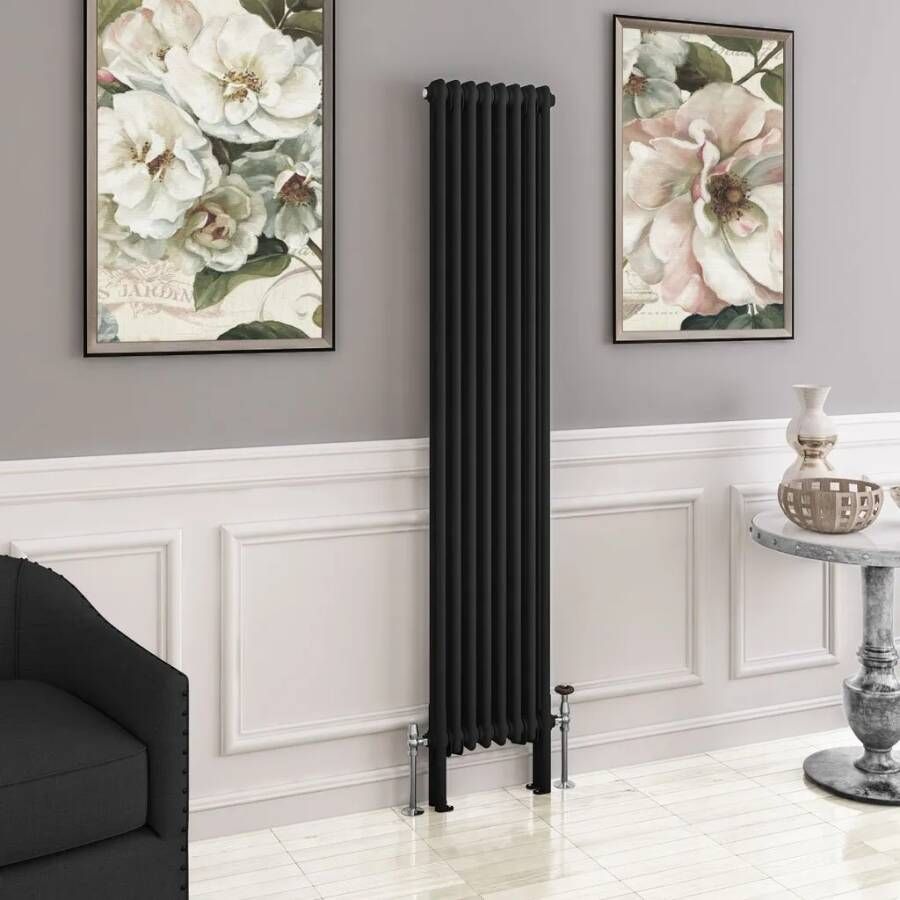 Eastbrook Imperia 2 koloms radiator 40x180cm 1190W zwart mat