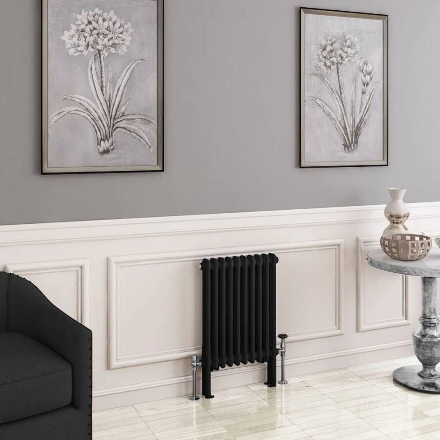 Eastbrook Imperia 2 koloms radiator 45x60cm 639W zwart mat
