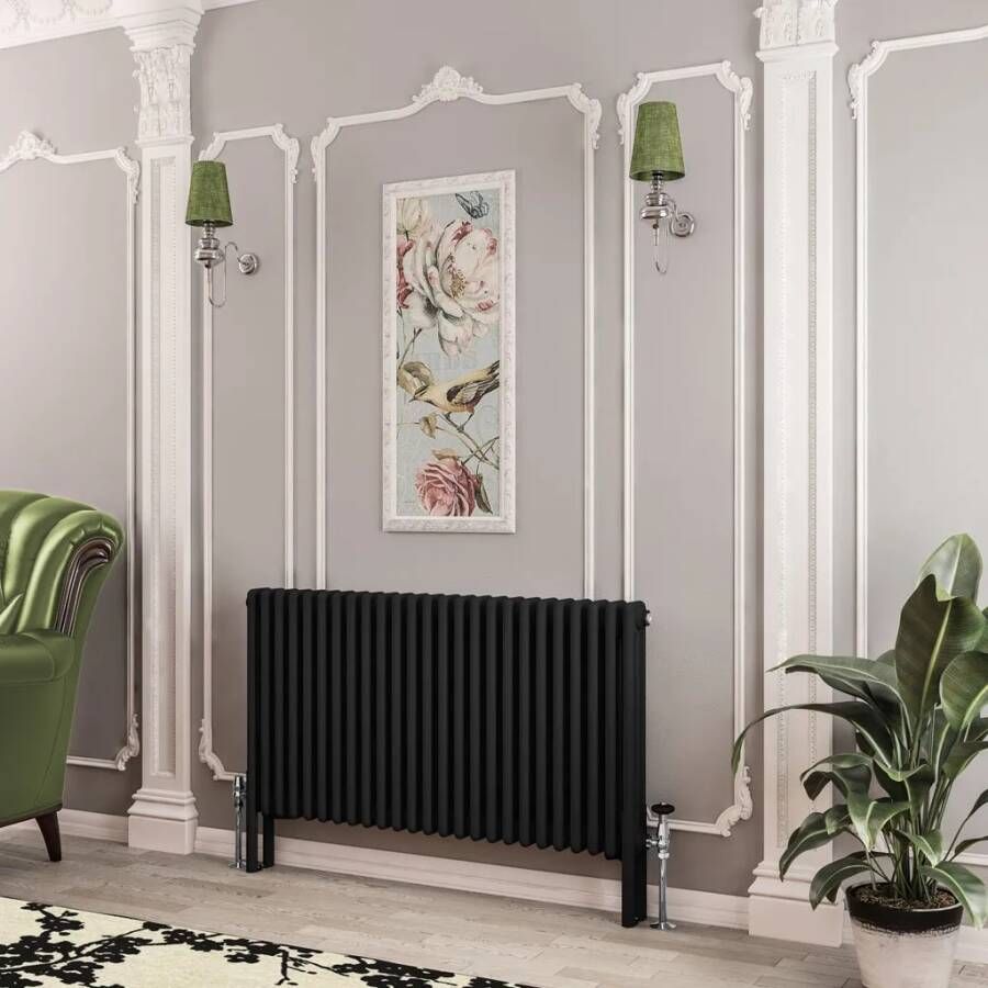 Eastbrook Imperia 3 koloms radiator 115x60cm 2362W zwart mat