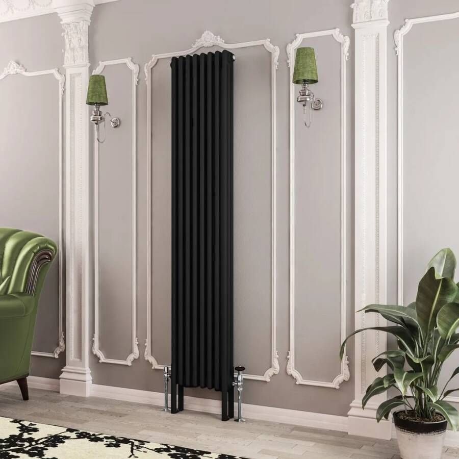 Eastbrook Imperia 3 koloms radiator 40x180cm 2099W zwart mat