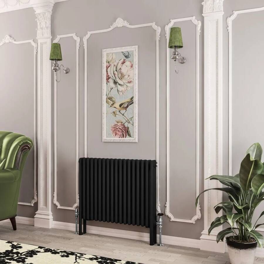 Eastbrook Imperia 3 koloms radiator 85x60cm 1498W zwart mat