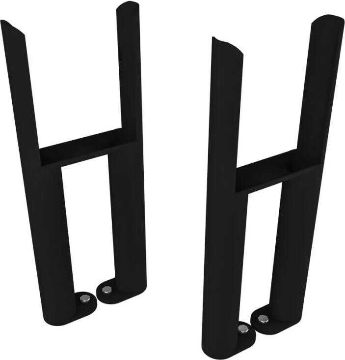 Eastbrook Imperia voetsteuntjes voor 3 koloms radiator zwart mat