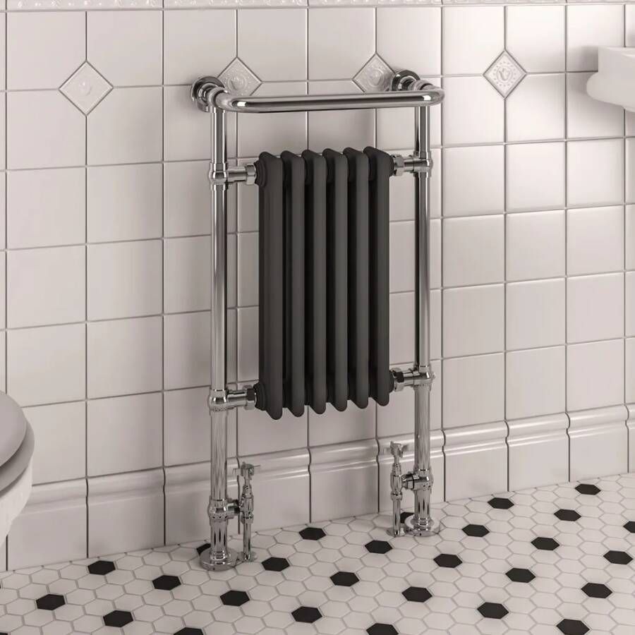 Eastbrook Isbourne klassieke radiator 50x95cm 648W chroom antraciet