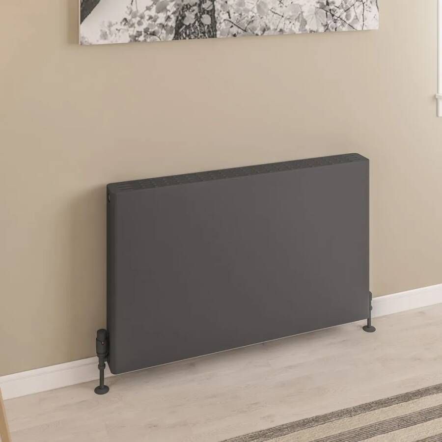 Eastbrook Keynsham paneelradiator met streep 100x60cm 1971W antraciet - Foto 2