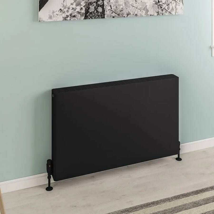 Eastbrook Keynsham paneelradiator met streep 100x60cm 1971W zwart mat