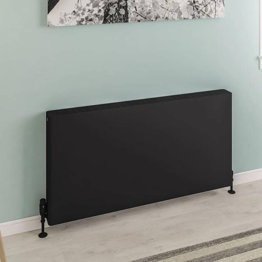 Eastbrook Keynsham paneelradiator met streep 120x60cm 2365W zwart mat
