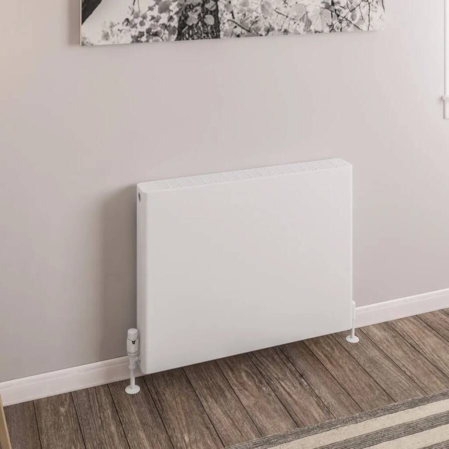 Eastbrook Keynsham paneelradiator met streep 80x60cm 1577W wit glans