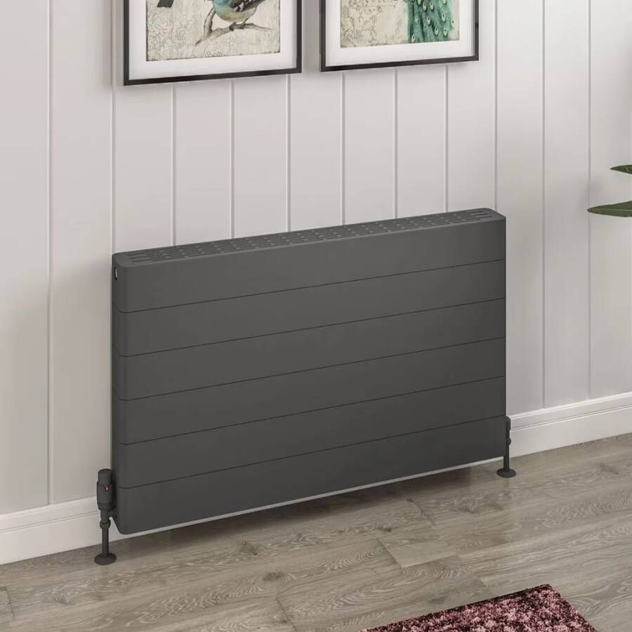 Eastbrook Keynsham paneelradiator met streep 100x60cm 1971W antraciet