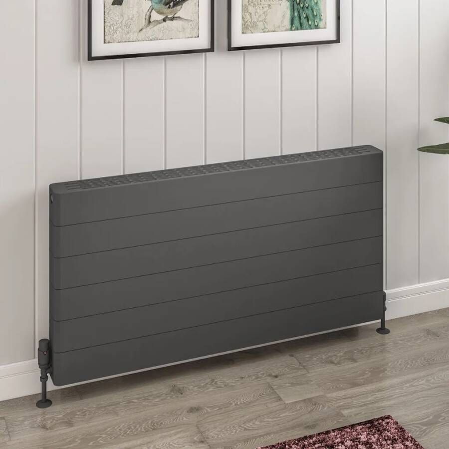 Eastbrook Keynsham paneelradiator met streep 120x60cm 2365W antraciet