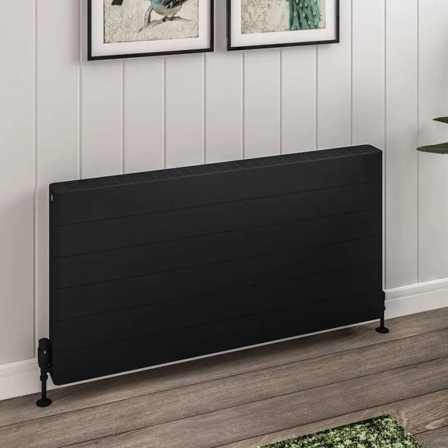 Eastbrook Keynsham paneelradiator met streep 120x60cm 2365W zwart mat - Foto 2
