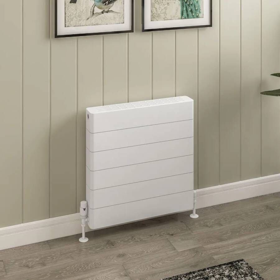 Eastbrook Keynsham paneelradiator met streep 60x60cm 1183W wit glans - Foto 2