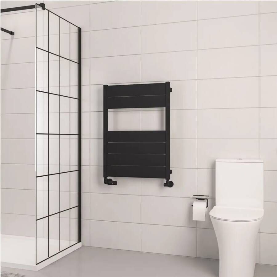 Eastbrook Kingswood handdoekradiator 60x80cm 526W zwart mat