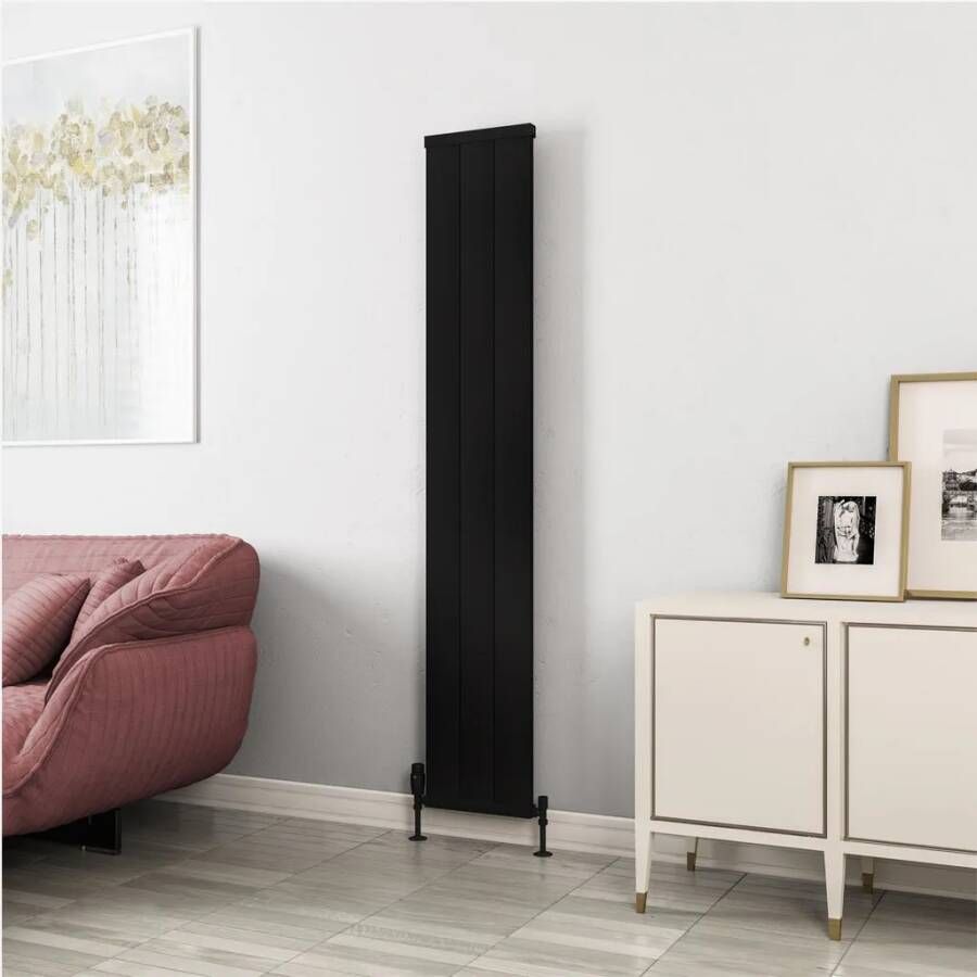 Eastbrook Kingswood paneelradiator 30x180cm 740W zwart mat