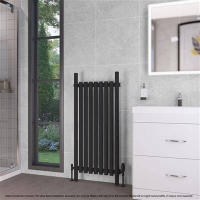 Eastbrook Lambourne horizontale radiator 55x120cm 837W zwart mat