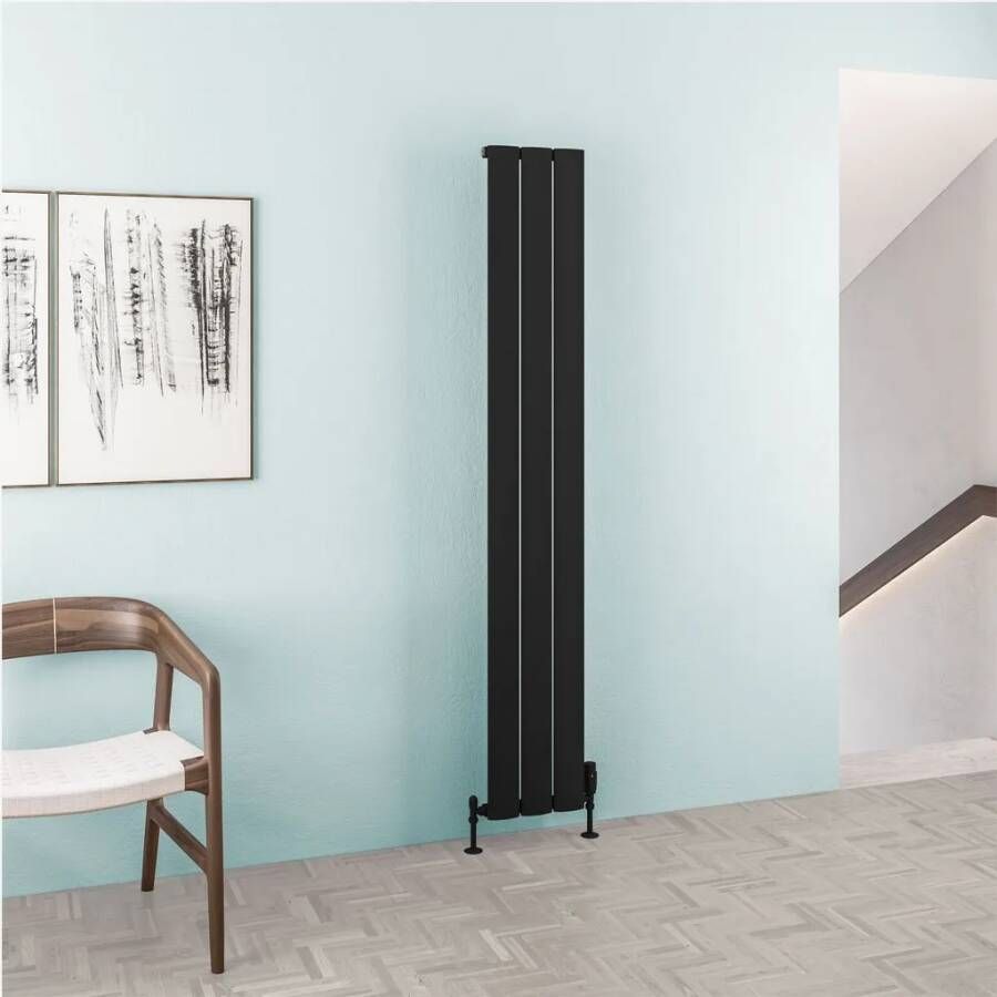 Eastbrook Malmesbury radiator 28x180cm aluminium 804W zwart mat