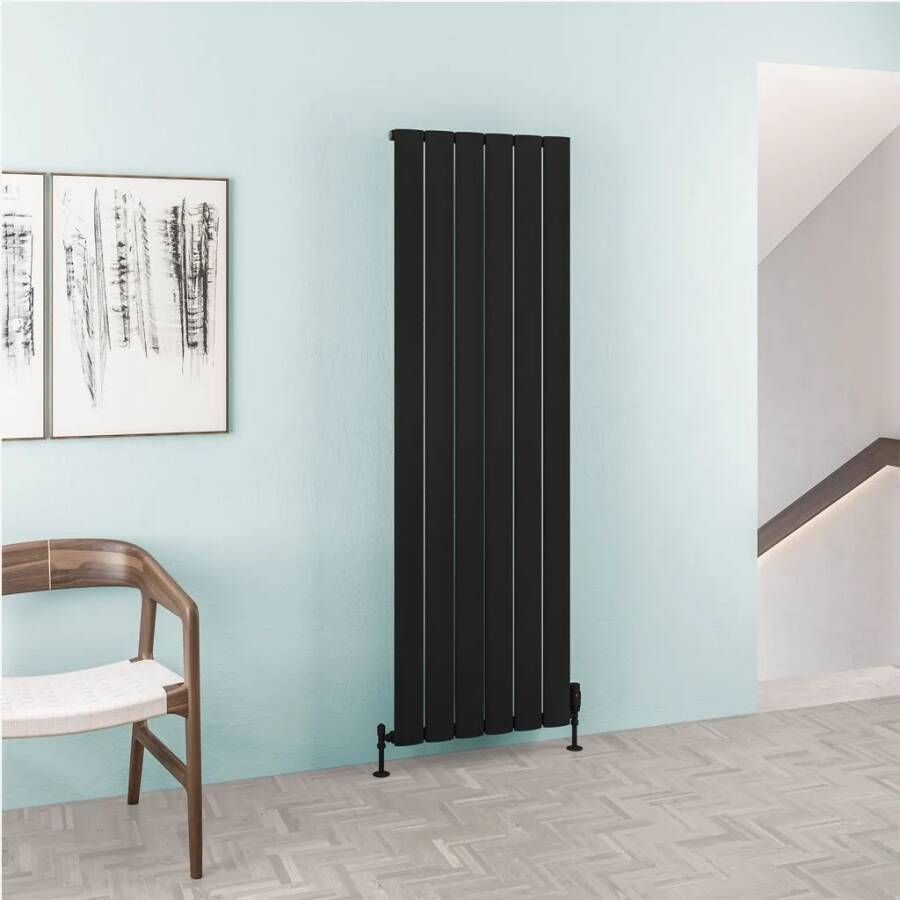 Eastbrook Malmesbury radiator 57x180cm aluminium 1560W zwart mat