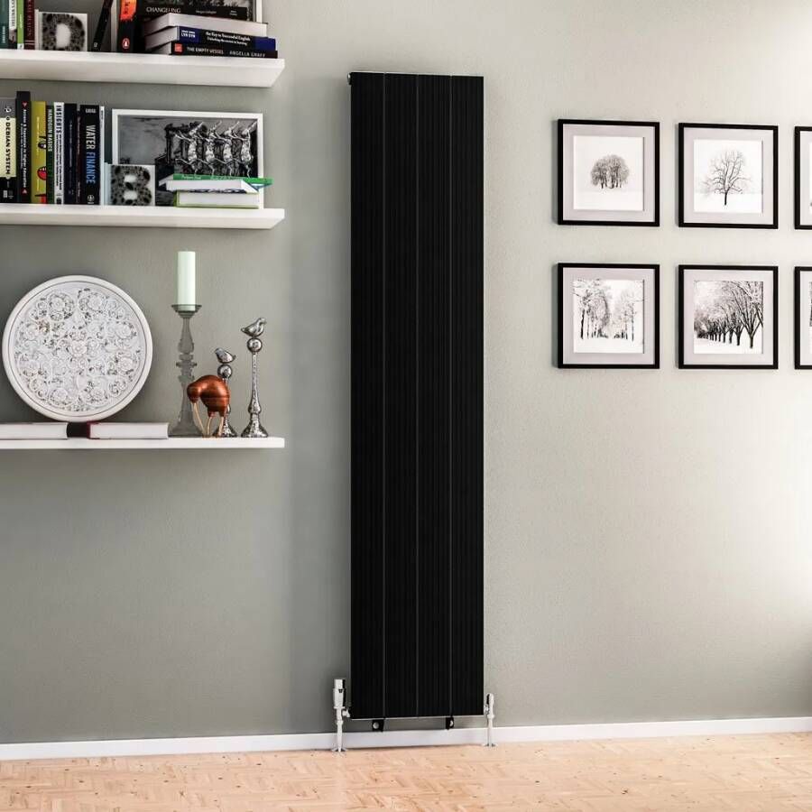 Eastbrook Mersey paneelradiator 38x180cm 1034W zwart mat