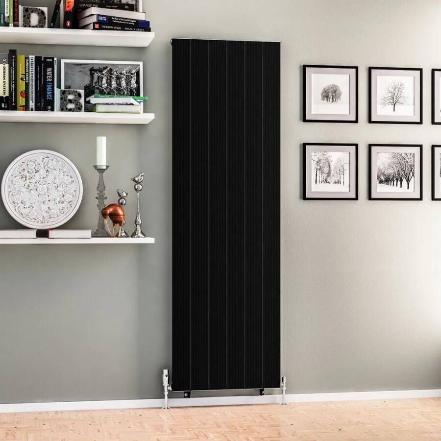 Eastbrook Mersey paneelradiator 57x180cm 1552W zwart mat