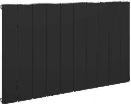 Eastbrook Peretti horizontale aluminium radiator 60x123cm Mat zwart 1443 watt