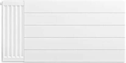 Eastbrook plaat voor paneelradiator met streep 100x50cm wit glans