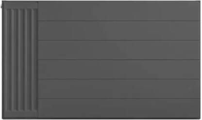 Eastbrook plaat voor paneelradiator met streep 100x60cm antraciet
