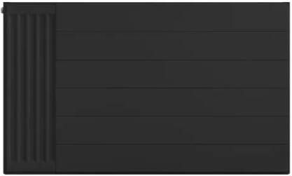 Eastbrook plaat voor paneelradiator met streep 100x60cm zwart mat